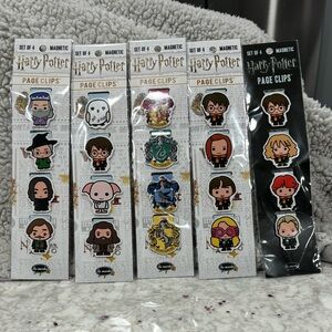 Brand New 5 Sets Of 4 Harry Potter Page Clips Hogwarts Houses & Characters
